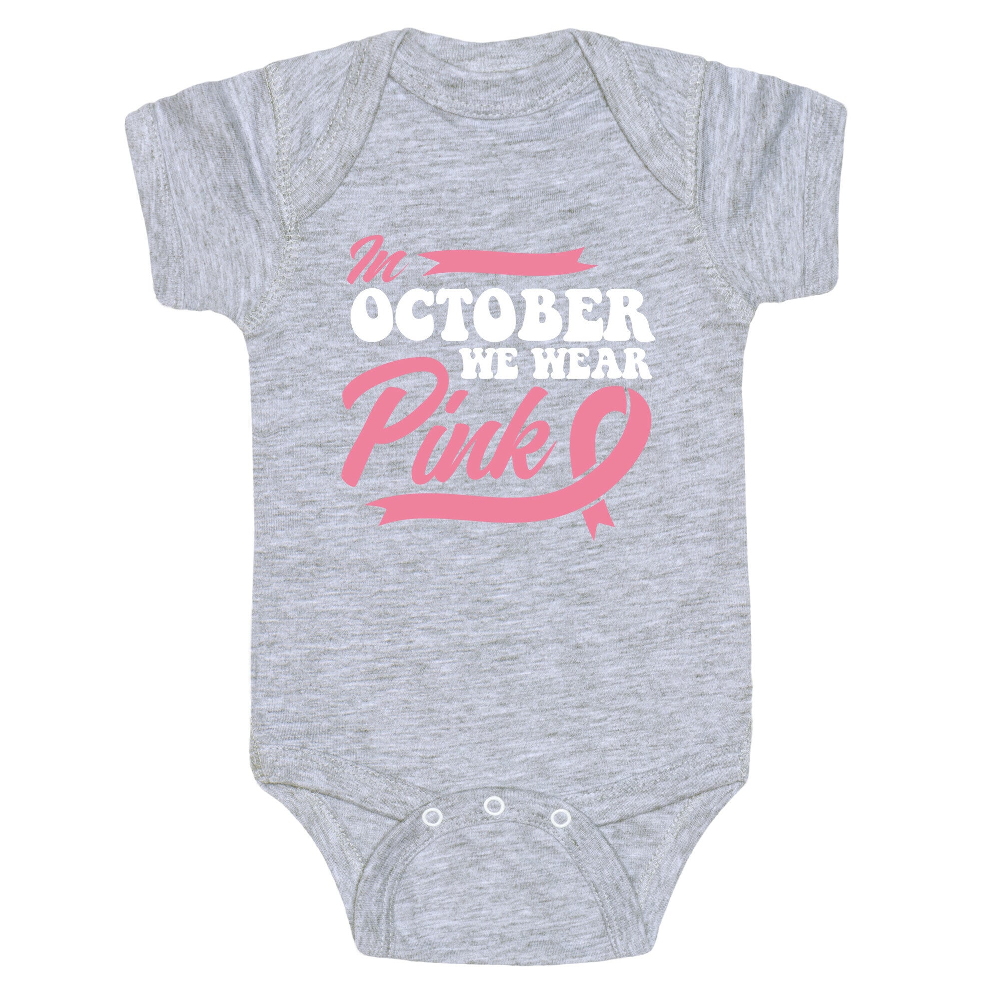 October Pink Breast Cancer Awareness Baby One-Piece